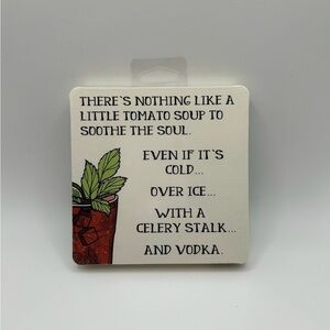 Humorous Tomato Soup Coaster (pack includes 6 paper coasters) Bloody Mary